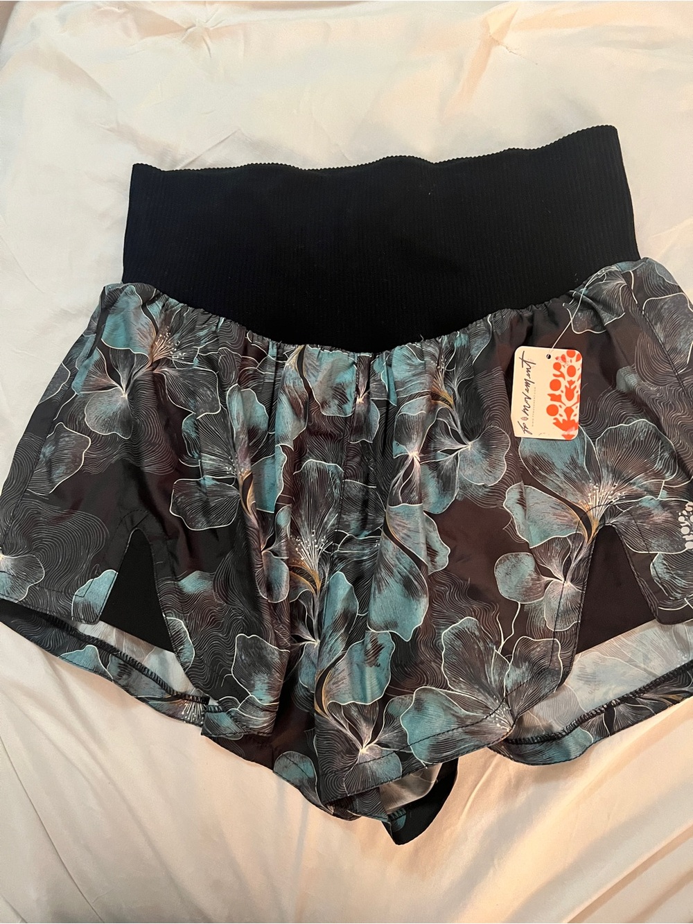Free People Midnight Floral Shorts
